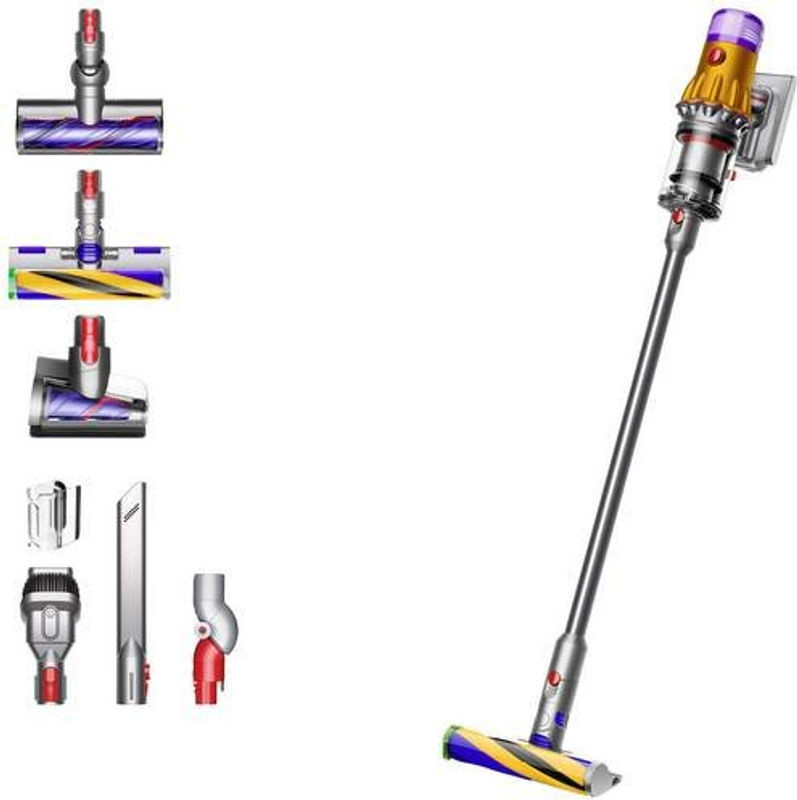 Dyson V12 Detect Slim Absolute Akku-Stielsauger in Nickel Satin Gelb - Bild 2