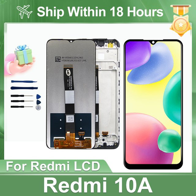 Xiaomi Redmi 10A LCD-Display Ersatzteil mit 6,53 Zoll Touchscreen-Digitizer-Baugruppe in Schwarz - Bild 1