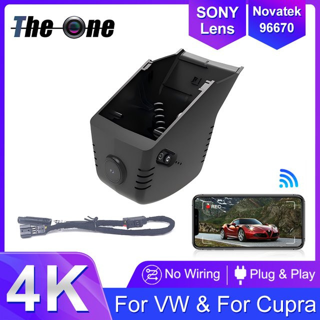 HESHECAM 4K UHD Dashcam in Schwarz für Volkswagen Tayron 2024-2025, VW Tiguan MK3 2024-2025 und Cupra Leon 2025-2026 - Bild 1