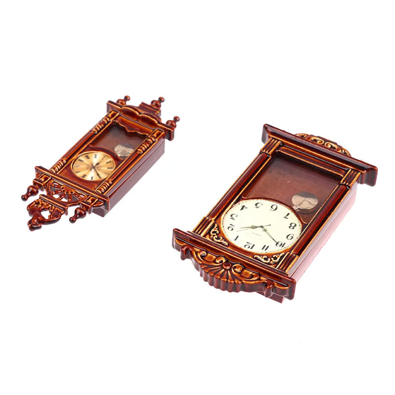 DIAPER&CORED Puppenhaus Miniatur Wanduhr, Maßstab 1:12, Harz - Bild 2
