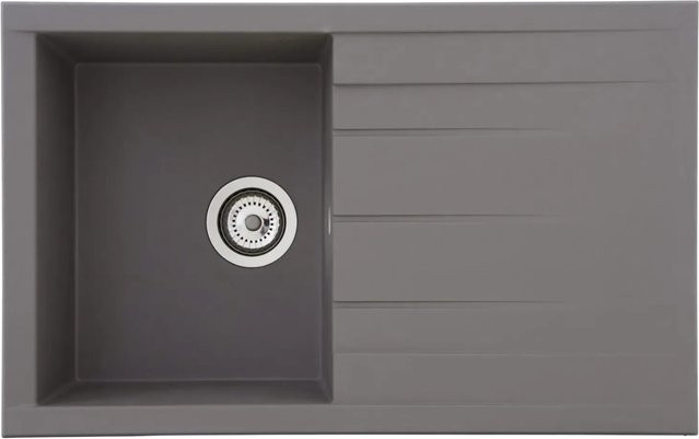 Respekta Einbauspüle Houston aus Mineralcast in Betongrau, B/H/T: 80 x 21 x 50 cm - Bild 1