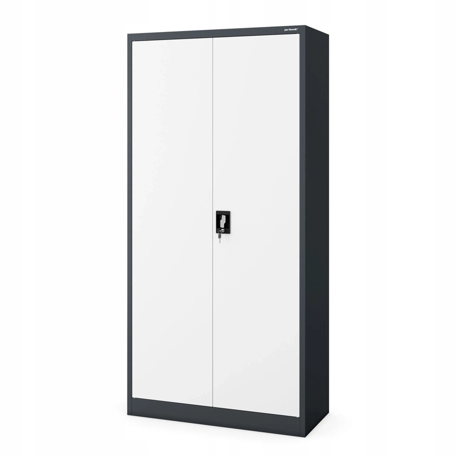 Jan Nowak Mehrzweckschrank Dawid aus pulverbeschichtetem Stahl in Anthrazit und Weiß, H: 185 cm, B: 90 cm, T: 45 cm - Bild 2