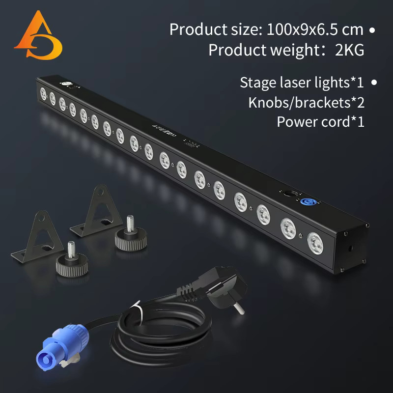 4er-Set DMX LED RGBW Pixel Wall Washer Bar Bühnenbeleuchtung, Schwarz - Bild 3
