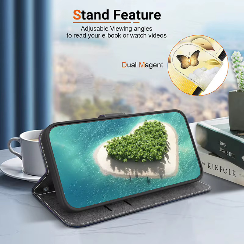 Magnetische Cartoon Flip Wallet Case Stand Hülle für Samsung Galaxy A-Serie in Multicolour - Bild 4