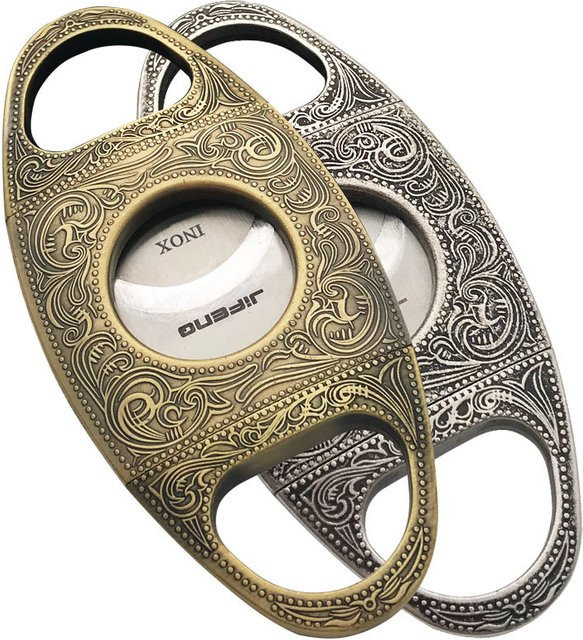 Zigarrenschneider Guillotine aus Edelstahl in Gold mit Geschenkbox - Bild 1