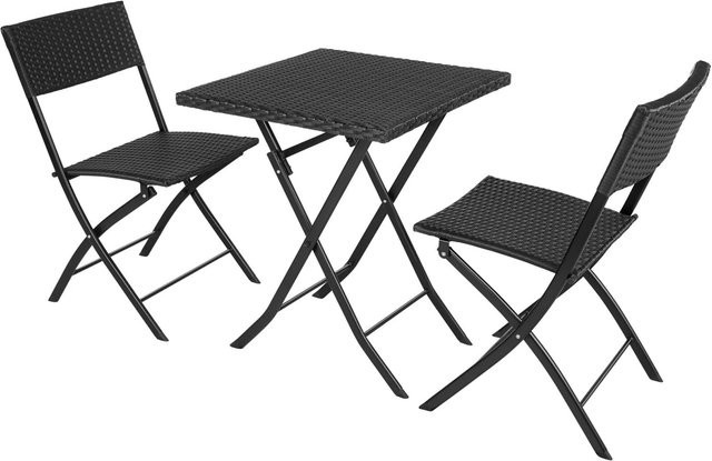 tectake Rattanset Trevi für 2 Personen aus Polyrattan in Schwarz - Bild 2