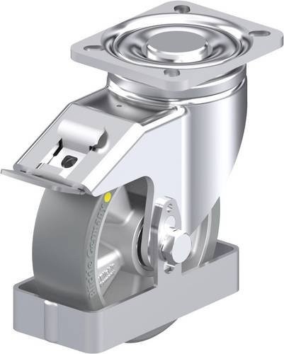 Blickle Stahlblech-Lenkrolle LH-ALTH 125K-1-FI-AS-FS in Silber, Rad-Durchmesser: 125 mm, Tragfähigkeit: 550 kg - Bild 1