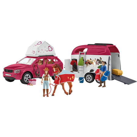 Schleich Horse Club Abenteuer mit Auto und Pferdeanhänger Spielfahrzeug
