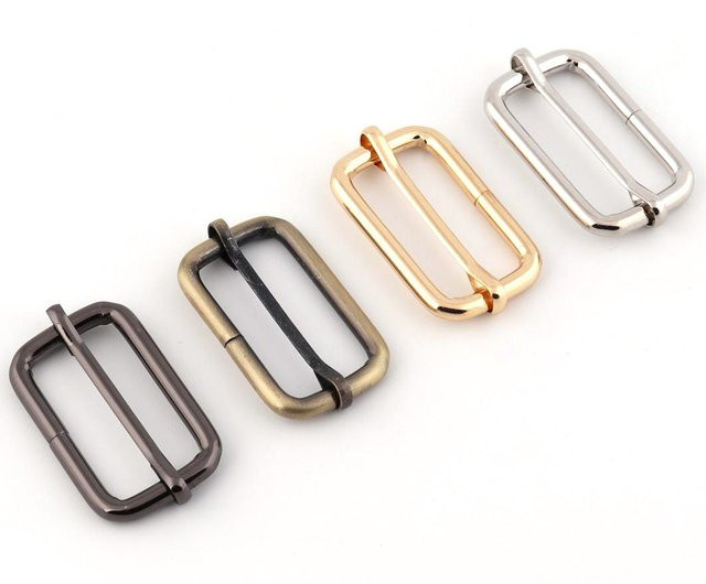 10 Stück Metall Schiebeschnallen aus Stahl von TELUNSI in Gold, Breite: 3,8 cm - Bild 1