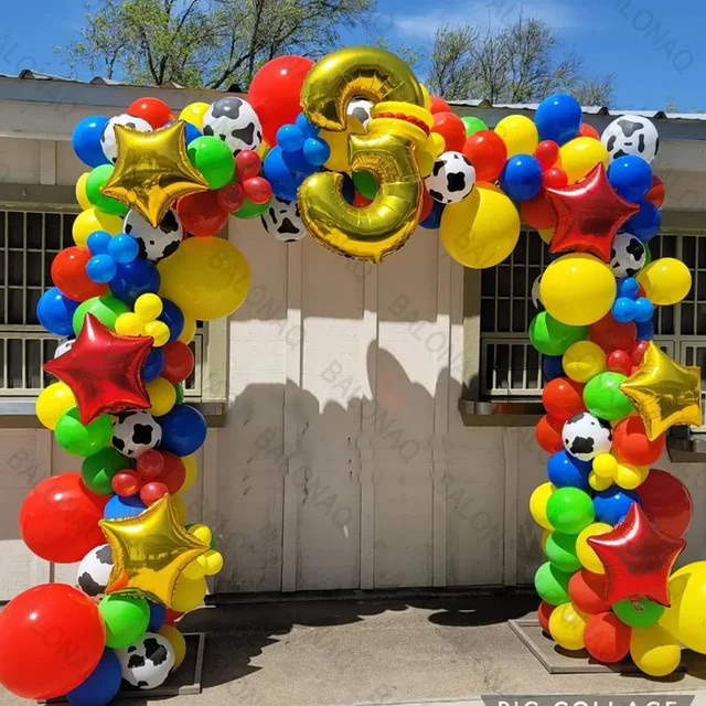 BALONAQ Bauernhof-Geburtstagsnummer, Folienballon-Set, 109 Stück - Bild 1
