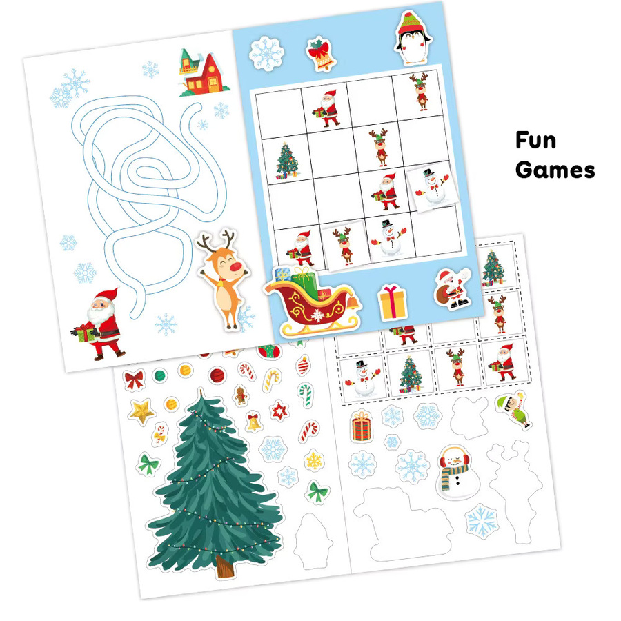 Bview Art Holiday Sticker-Aktivitätsbuch, Kinderbuch, Mehrfarbig - Bild 1