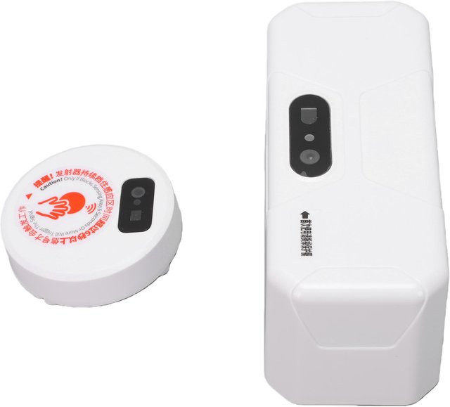 Fishine Automatischer Toilettenspüler mit Infrarotsensor, Berührungloses Toilettenspülset in Schwarz - Bild 1