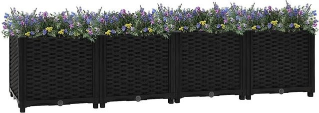 Furnicato Hochbeet aus Polypropylen in Schwarz, B/T/H: 160 x 40 x 38 cm - Bild 1