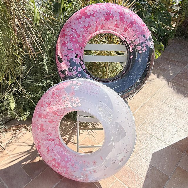 CatXaa Kirschblüten-Pailletten-Schwimmring, Rosa / Pink - Bild 1