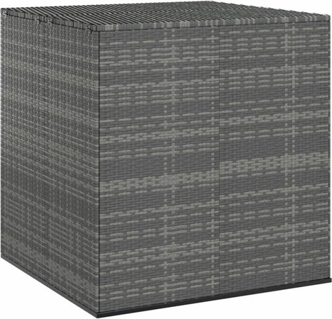 Garten-Kissenbox aus PE-Rattan von furnicato in Grau, B/T/H: 100 x 97,5 x 104 cm