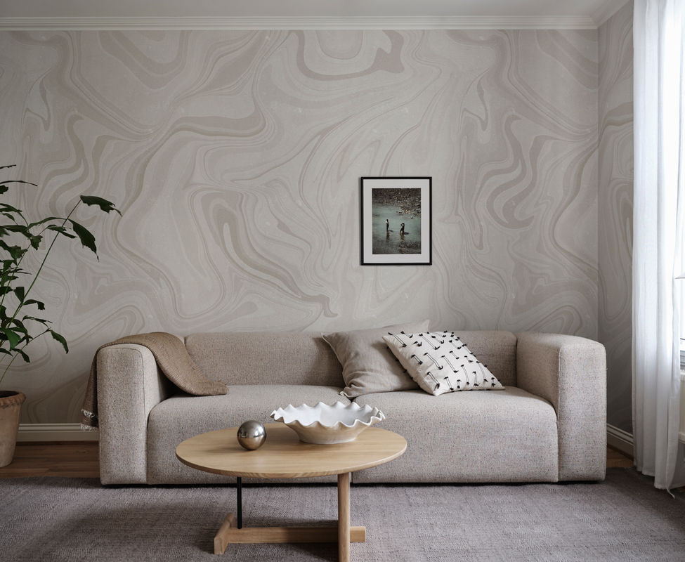 Sandberg Mural Klint Tapete in Grau im skandinavischen Design aus Vlies - Bild 2