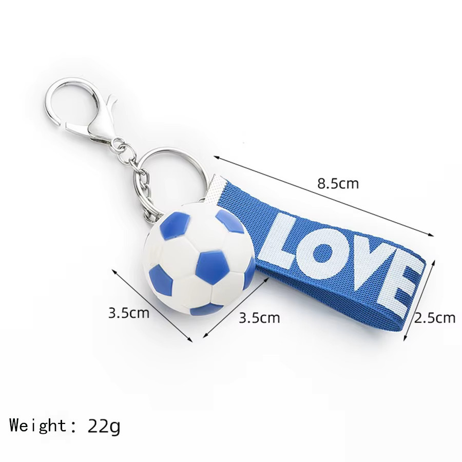Schlüsselanhänger Noter, Fußball, rot, Unisex - Bild 5
