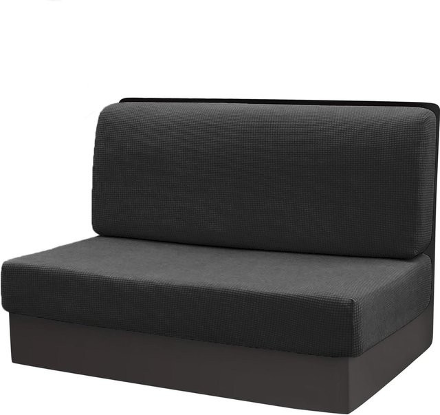 Bezug-Set für Wohnmobil-Dinette und Sitzbank, 2-teiliges Set aus Rückenlehnenbezug und Bankbezug für Camper-Autobänke, Farbe Grau - Bild 1