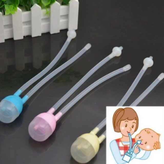 Nasensauger für Neugeborene und Babys als Vakuum-Nasenreiniger zur Pflege in Pink - Bild 1