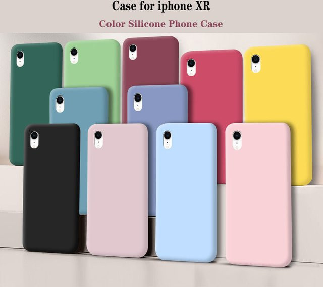 Ricestate Stoßfeste TPU Flüssigsilikon Schutzhülle für iPhone XR und iPhone X in Grün - Bild 1