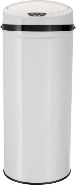ECHTWERK Infrarot Abfalleimer mit Sensor, Weiß, rund, Volumen: 48 l, Durchmesser: 30,5 cm, Höhe: 78 cm - Bild 1