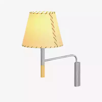 Santa & Cole BC3 Tischleuchte in Beige und Gelb mit silbernem Metallgehäuse - Bild 1