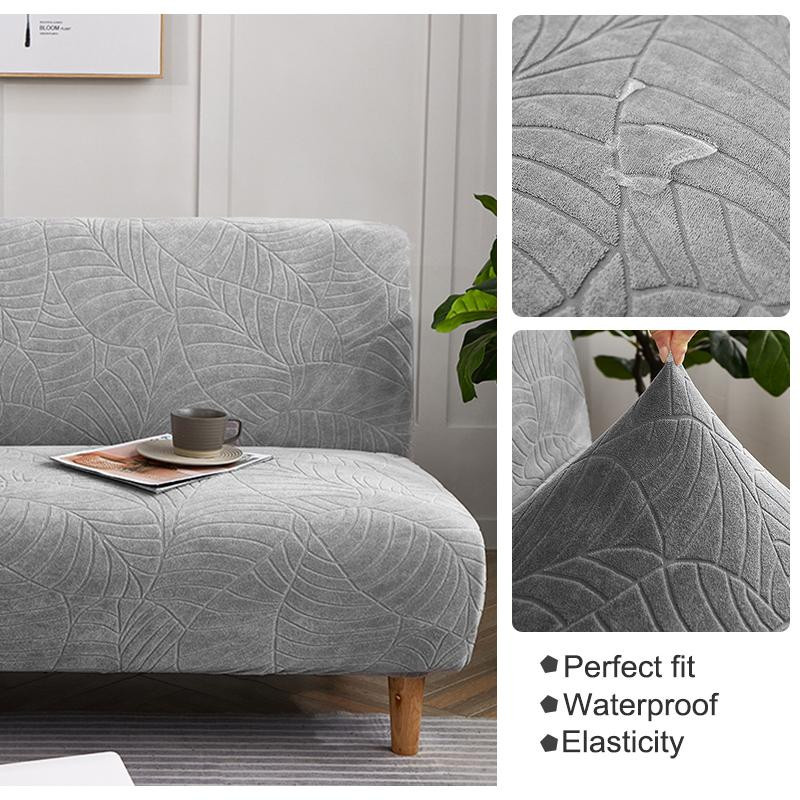 Wasserdichter Stretch-Sofa-Bettbezug von YZFZP ohne Armlehnen in Blau, hochelastisch und rutschfest für Sofabänke von 160-190 cm Breite - Bild 1