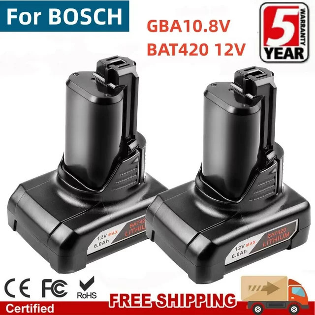 Bosch Ersatzakku 10,8V Li-Ion BAT420 BAT411 Schwarz - Bild 1