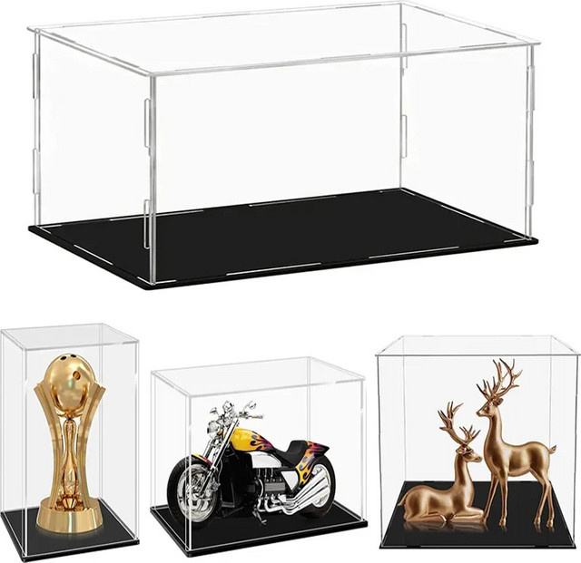 Transparente Acryl Display Box mit schwarzem Boden zur Aufbewahrung und Präsentation von Actionfiguren und Spielzeug - Bild 1
