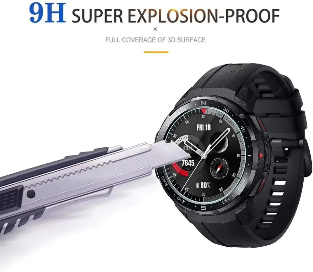 Displayschutzfolie Honor Watch GS Pro, Glas, transparent - Bild 2