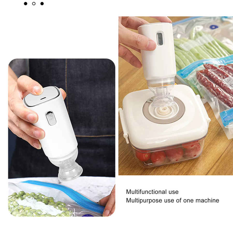 Aibecy Elektrische Filament-Vakuumpumpe für 3D-Drucker, 90 W, USB-C, Tragbare automatische Vakuumpumpe für Aufbewahrungsbeutel, Weiß - Bild 2