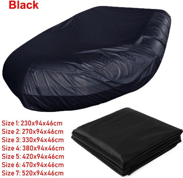 Wasserdichte UV-Schutz Schlauchboot-Abdeckung von Serene Homes in Schwarz, B/T/H: 230 x 94 x 46 cm - Bild 1