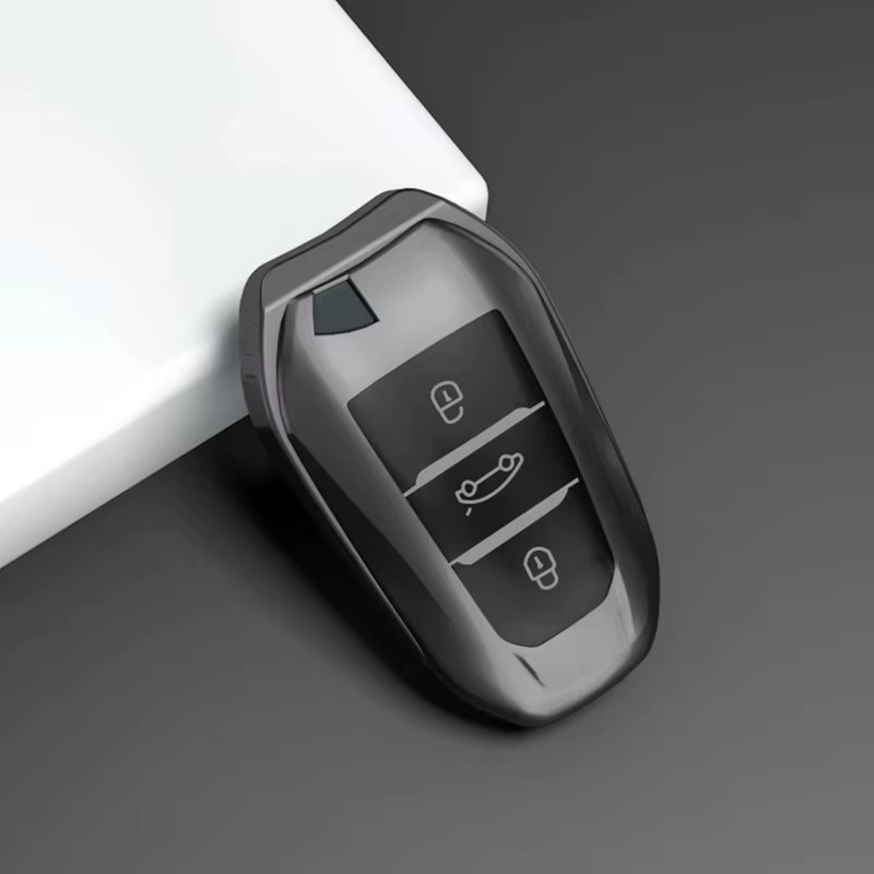 ICAR TPU-Autoschlüsselhülle in Grau für Peugeot 208 308 508 2008, Citroen C4 und Opel Corsa Crossland X - Bild 2