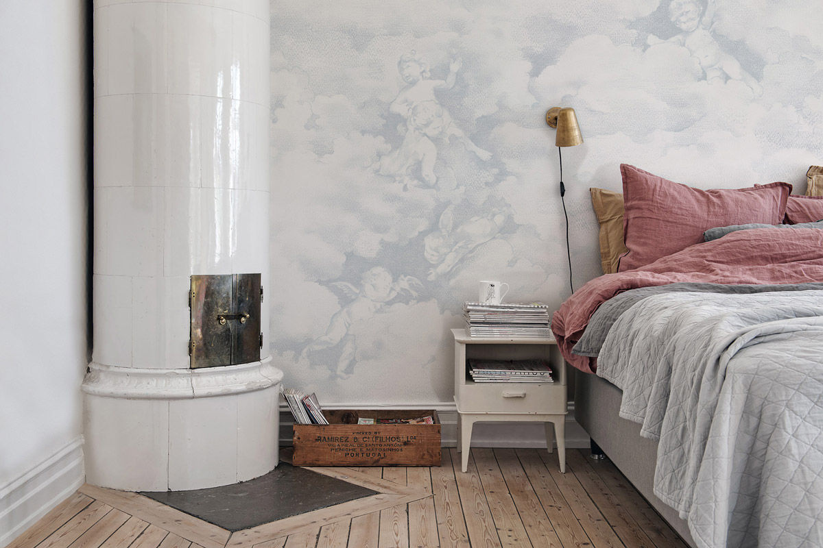 Rebel Walls Mural Chubby Cherubs Wandtattoo in Blau im Vintage-Stil, Breite: 270 cm, Höhe: 45 cm - Bild 2