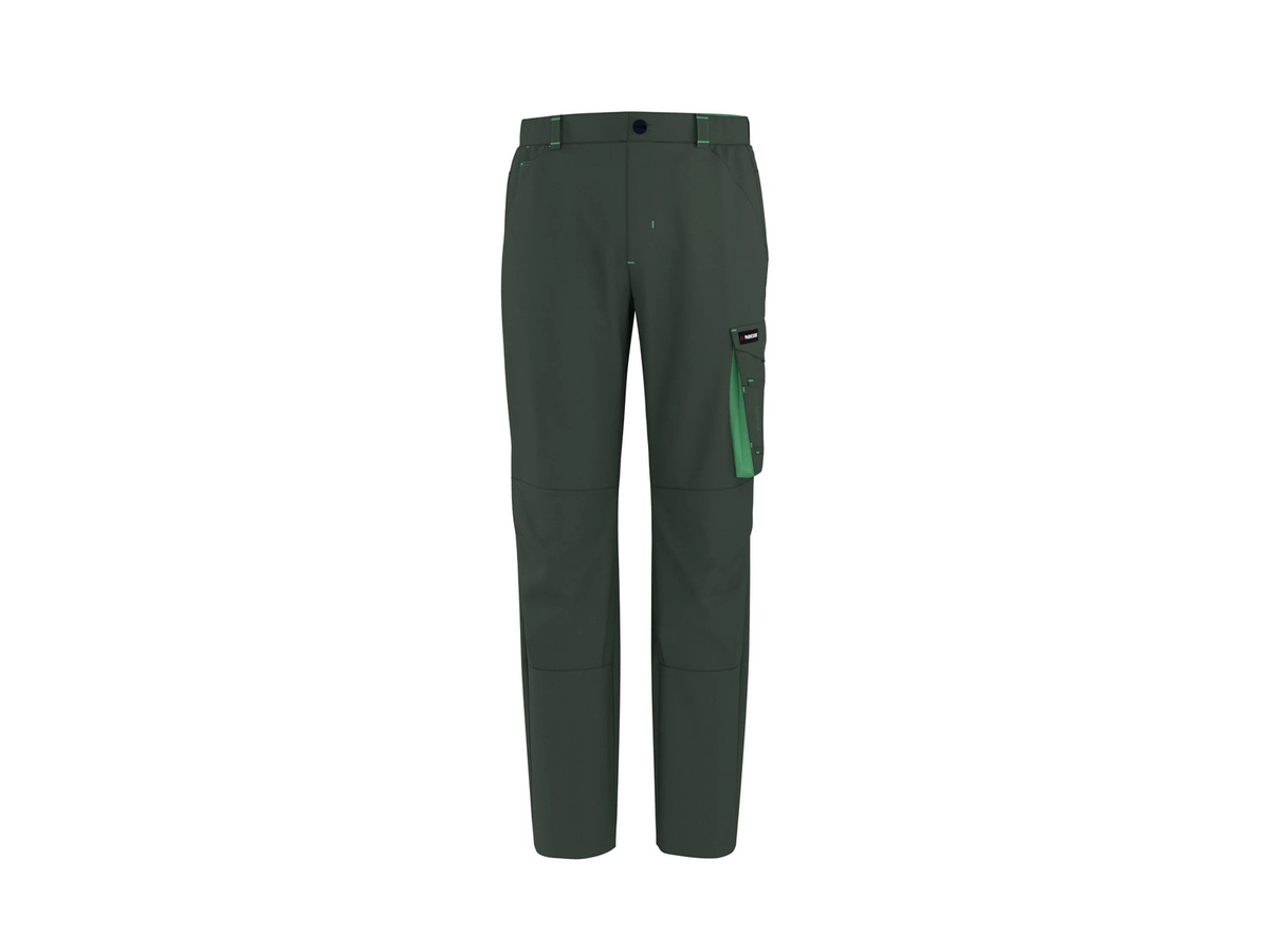PARKSIDE Herren Arbeitsbundhose aus Poly-Cotton in Grün und Schwarz mit Kniepolstertaschen, Größe 56 - Bild 2