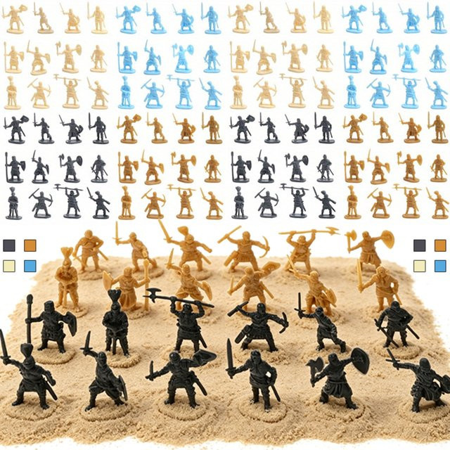 Mittelalterliche Europäische Soldatenmodelle, Ritter, Mini-Plastikfiguren, 28-100 Stück - Bild 1