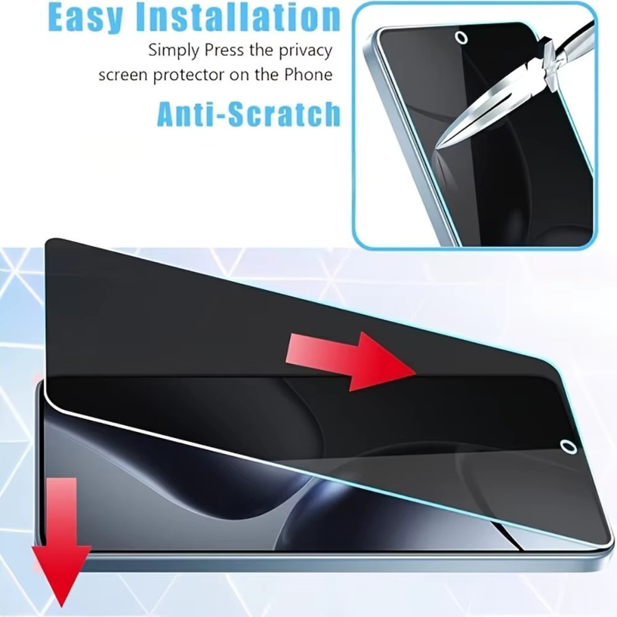 3er-Pack Anti-Spionage Panzerglas Displayschutzfolie für Google Pixel 11 10 9 Pro XL 8 Pro 7 6 transparent - Bild 5