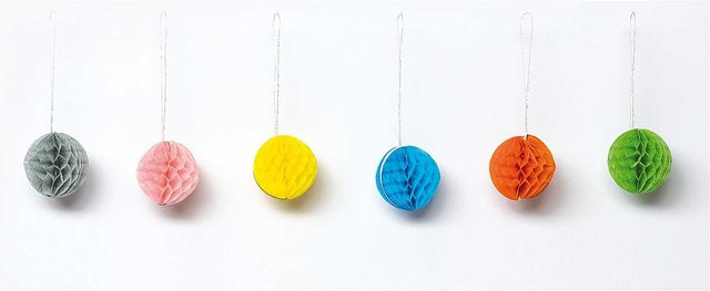 Rico Design Mini-Wabenbälle aus Seidenpapier in Bunt, 6 Stück, Durchmesser: 4 cm - Bild 1