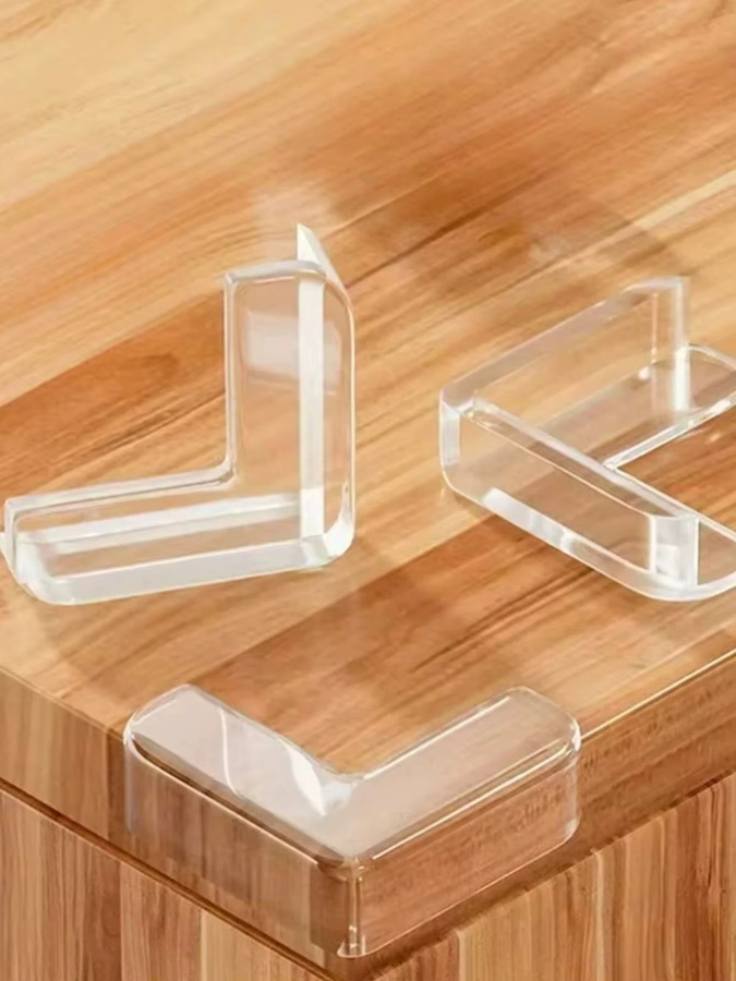 Transparente L-förmige Eckenschutz-Protektoren aus weichem Silikon als Anti-Kollisions-Schutz für Tische und Ecken im Multipack - Bild 4