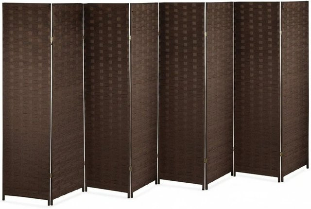 Relaxdays Paravent aus Holz in Braun, 8-teilig faltbar, B/H: 320 x 170 cm, Tiefe: 2 cm - Bild 1