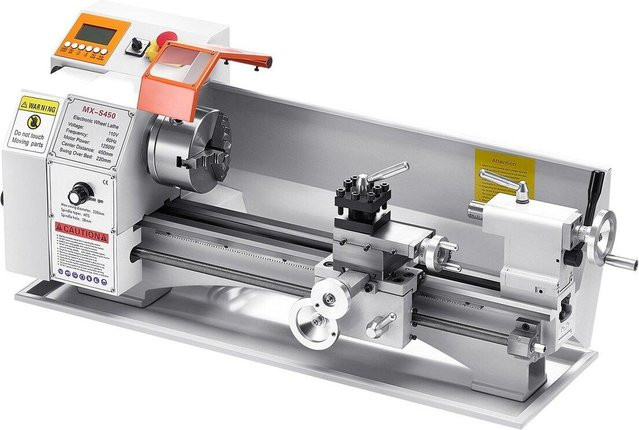 Buying Solutions MB Tisch-Metall-Drehmaschine mit automatischem Vorschub in Weiß, B/T/H: 90,0 x 40,0 x 38,0 cm - Bild 1
