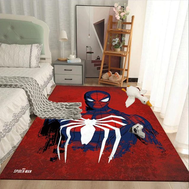 Spider-Man Teppich von Yun Heng Three in Rot, fleckenbeständig und waschbar, B x L: 160 x 200 cm - Bild 1