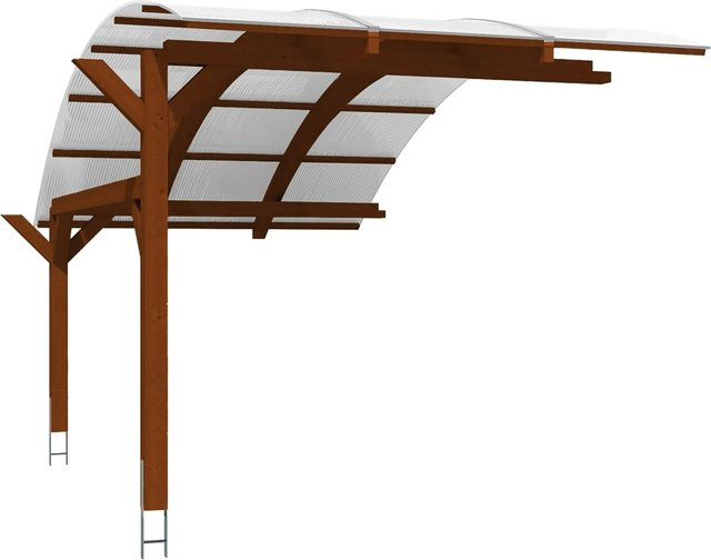 Skan Holz Erweiterung für Carport Schwaben in Nussbaum, Breite: 299 cm, Länge: 630 cm - Bild 1