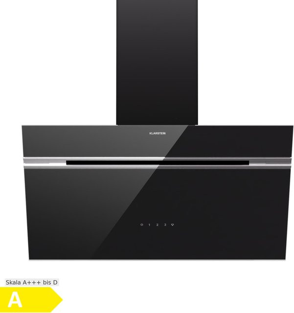 Klarstein Dunstabzugshaube Alina in Schwarz, Wandmontage, Breite: 70 cm, 600 m³/h, Energieeffizienzklasse A - Bild 1