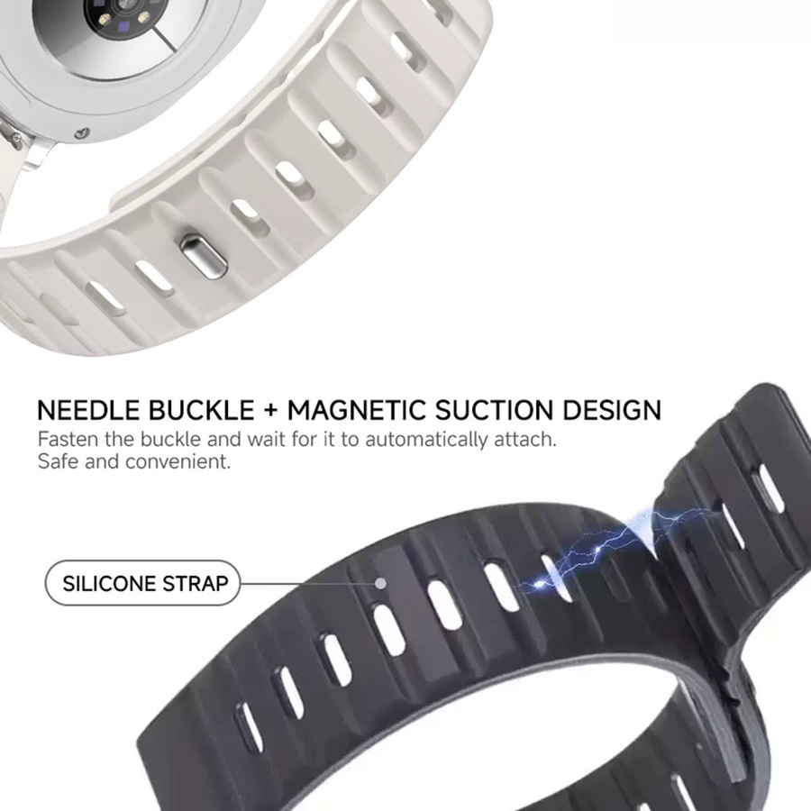 Magnetisches Silikon-Armband von CHIICSMART für Samsung Galaxy Watch 8 und Watch 8 Classic, Unisex Ersatzarmband mit Schlaufen-Design - Bild 3
