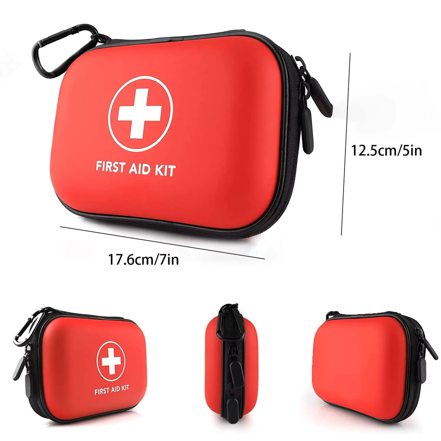 Wasserfester Mini-Erste-Hilfe-Kasten als leere Hartschalen-Box in Rot für Zuhause, Büro, Camping und Auto - Bild 2
