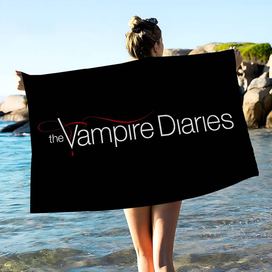 Dalangpa Vampire Diaries Mikrofaser Strandtuch, weiß, B: 40 cm, H: 60 cm - Bild 5