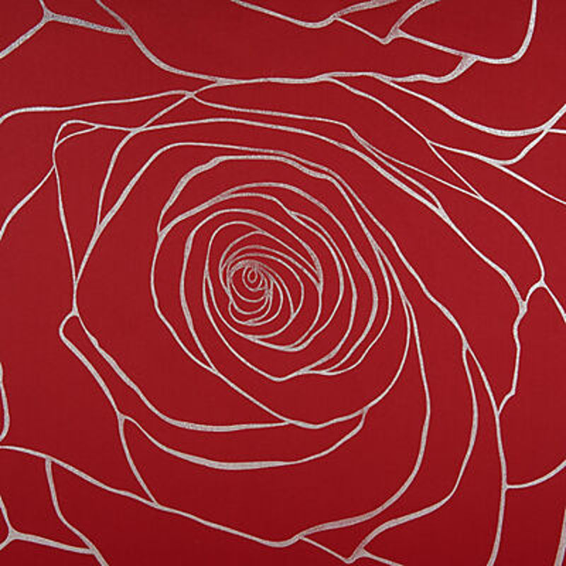 Home Essential Verdunklungsvorhang mit Rosenmuster in Rot, B: 140 cm, L: 245 cm - Bild 3