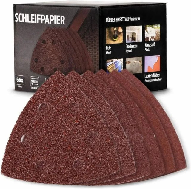 bestTools 66-teiliges Schleifpapier-Set für Dreieckschleifer, Körnung 40-240, Breite: 9,3 cm - Bild 1