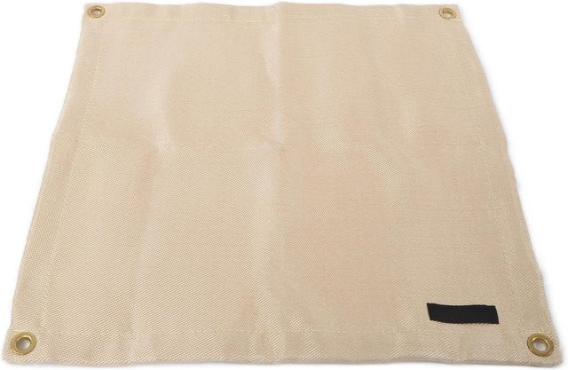 Feuerfeste Feuerstellenmatte aus Glasfaser von Shoemst in Beige - Bild 1